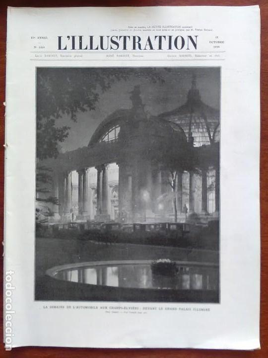 Coleccionismo de revistas y peri&oacute;dicos: L'ILLUSTRATION 12 OCTOBRE 1929 SEMAINE DE L'AUTOMOBILISME AUX CHAMPS-ELYSEES