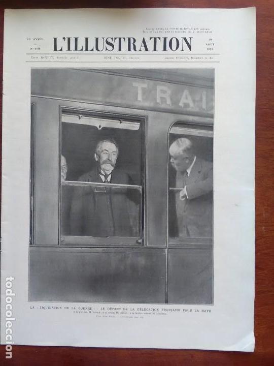 Coleccionismo de revistas y peri&oacute;dicos: L'ILLUSTRATION 10 AOUT 1929 LE DEPART DE LA DELEGATION FRAN&Ccedil;AISE POUR LA HAYE BRIAND CHERON LOUCHEUR