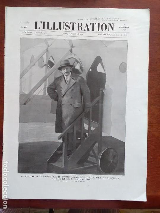Coleccionismo de revistas y peri&oacute;dicos: L'ILLUSTRATION 08 SEPTEMBRE 1928 MINISTRE DE L'AERONAUTIQUE M.MAURICE BOKANOWSKI TUE EN AVION