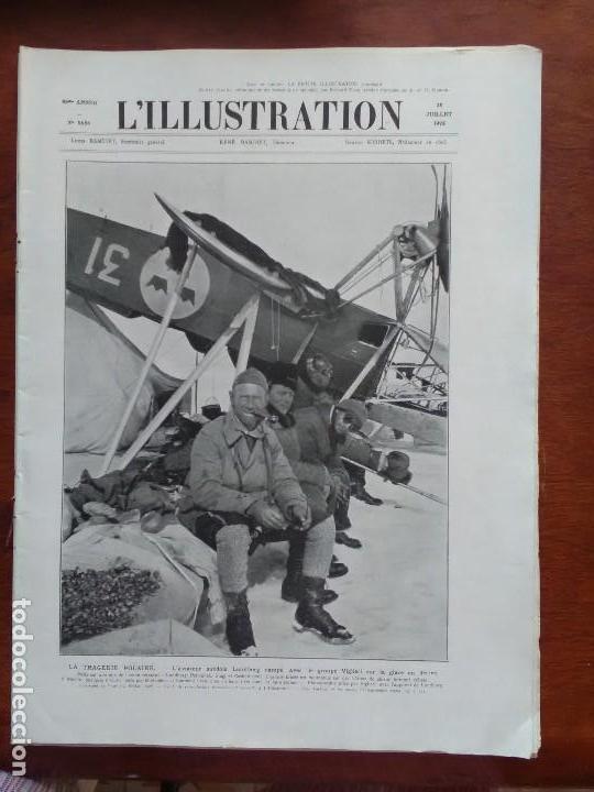 Coleccionismo de revistas y peri&oacute;dicos: L'ILLUSTRATION 28 JUILLET 1928 LA TRAGEDIE POLAIRE LUNDBORG ,BEHOUMEK,BIAGI ET CECIONI