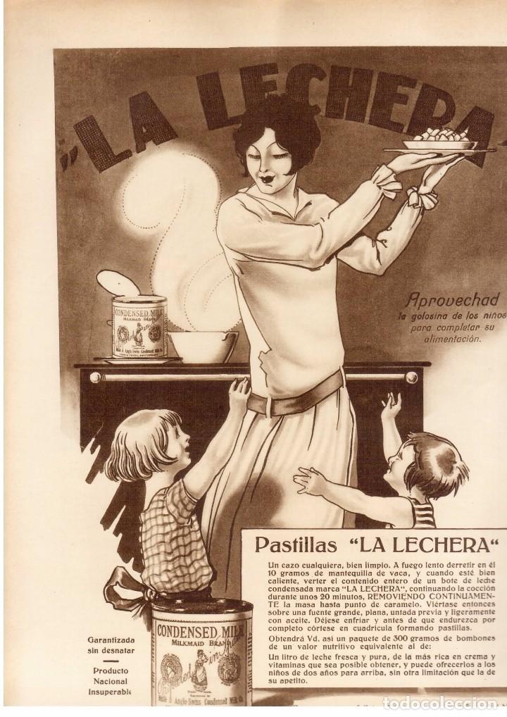 Collectionnisme de Revues et Journaux: PUBLICIDAD. PASTILLAS LA LECHERA. 1927.