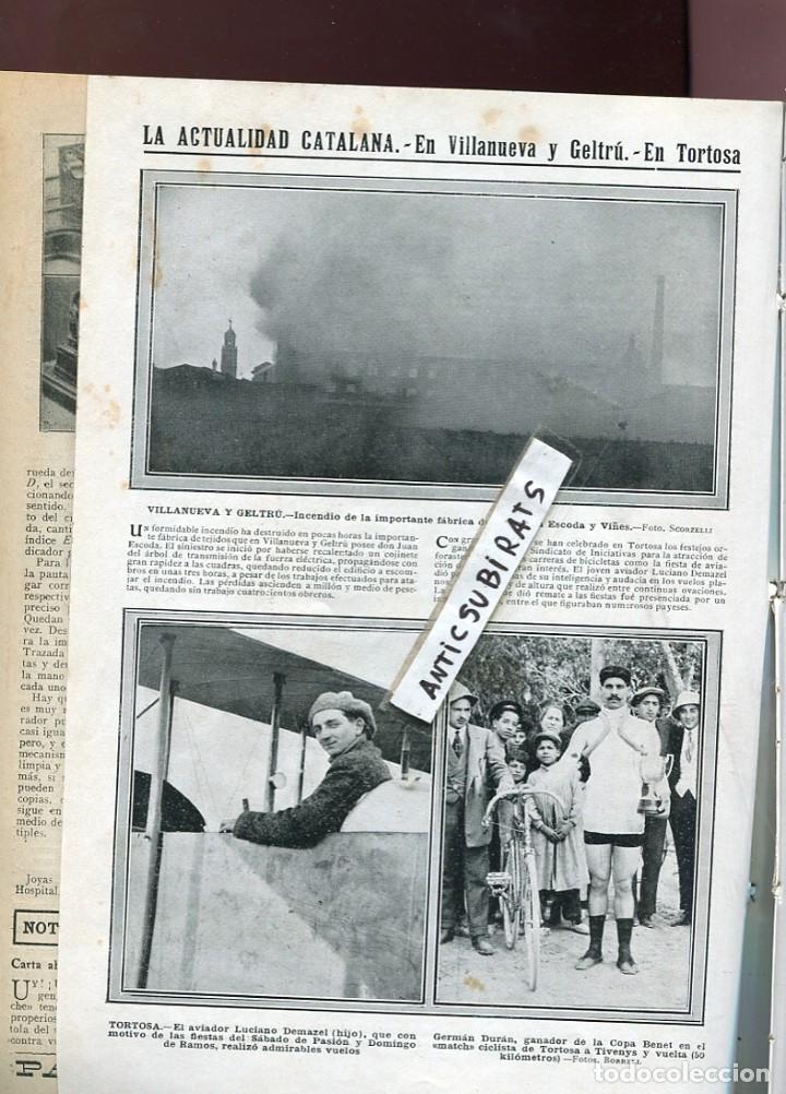 Coleccionismo de Revistas y Peri&oacute;dicos: REVISTA A&Ntilde;O 1913 VILANOVA Y LA GELTRU JUAN ESCODA AVIADOR DEMAZEL EN TORTOSA CICLISMO GERMAN DURAN