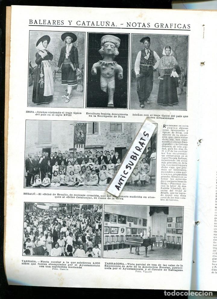 Coleccionismo de revistas y peri&oacute;dicos: REVISTA A&Ntilde;O 1913 IBIZA FENICIA TRAJE TIPICO ORFEO DE BESALU CUARTETO ESPA&Ntilde;OL GORRINO CANO TALTAVULL