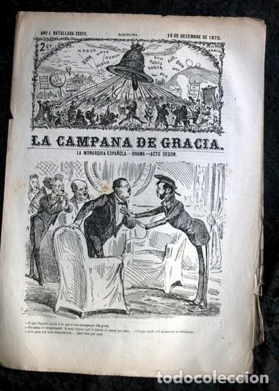 Coleccionismo de Revistas y Peri&oacute;dicos: LA CAMPANA DE GRACIA - ANY I BATALLADA XXXIII 18 de decembre de 1870