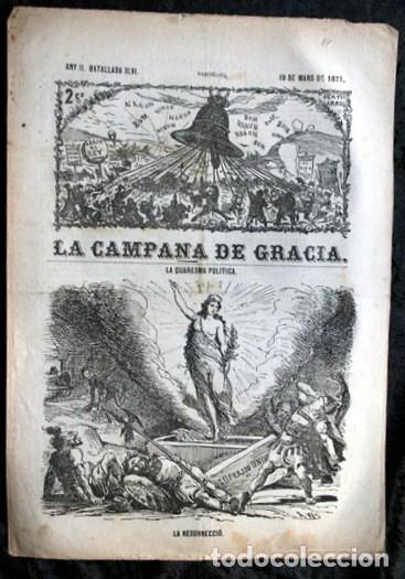 Coleccionismo de Revistas y Peri&oacute;dicos: LA CAMPANA DE GRACIA - ANY II BATALLADA XLVI 19 de mars de 1871