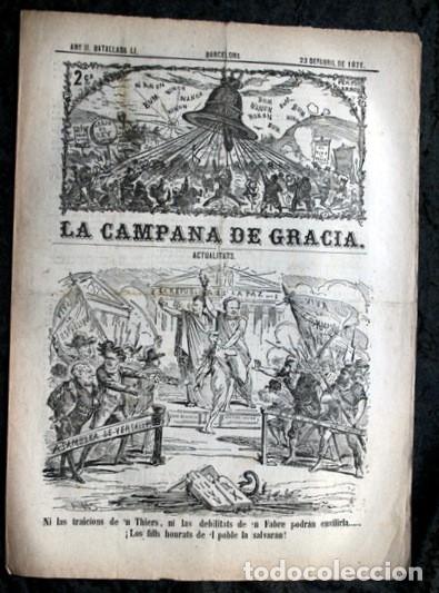 Coleccionismo de Revistas y Peri&oacute;dicos: LA CAMPANA DE GRACIA - ANY II BATALLADA LI 23 de abril de 1871