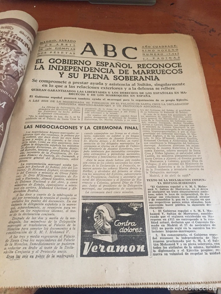 Coleccionismo de Revistas y Peri&oacute;dicos: Peri&oacute;dico abc 1956
