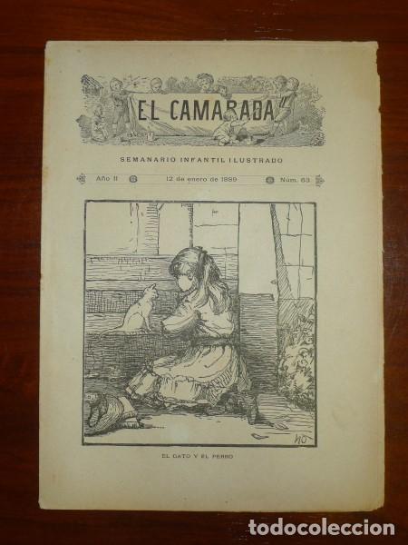 Colecionismo de Revistas e Jornais: EL CAMARADA : Semanario Infantil Ilustrado. A&ntilde;o II ; 12 de enero de 1889 ; N&uacute;m. 63