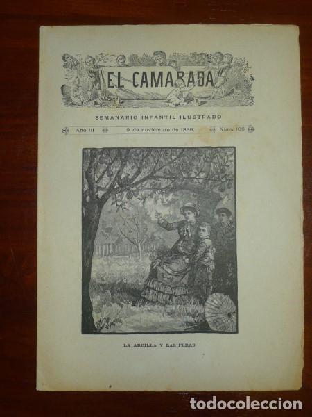 Colecionismo de Revistas e Jornais: EL CAMARADA : Semanario Infantil Ilustrado. A&ntilde;o III ; 9 de noviembre de 1889 ; N&uacute;m. 106