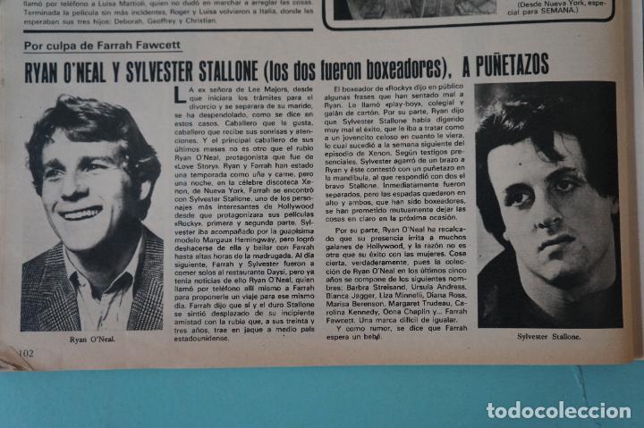 Coleccionismo de Revistas y Peri&oacute;dicos: RECORTE REPORTAJE CLIPPING DE RYAN O&acute;NEAL Y SILVESTER STALLONE REVISTA SEMANA N&ordm; 2101 PAG. 102
