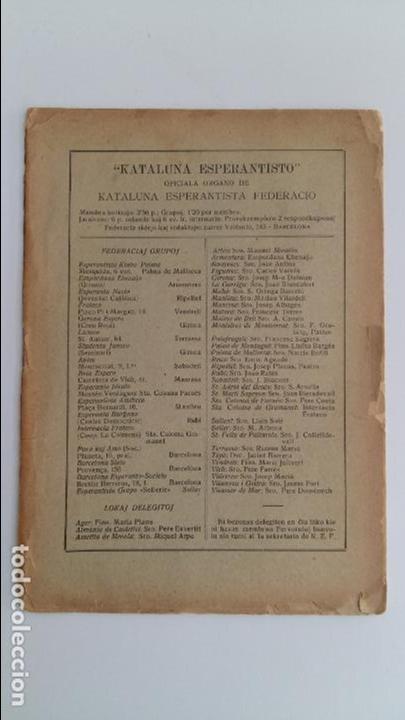 Coleccionismo de Revistas y Peri&oacute;dicos: KATALUNA ESPERANTISTO. OFICIALA ORGANA. MAYO 1927