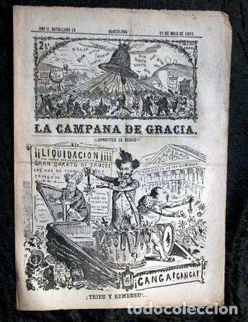 Coleccionismo de Revistas y Peri&oacute;dicos: LA CAMPANA DE GRACIA - ANY II BATALLADA  LV 21 de maig de 1871