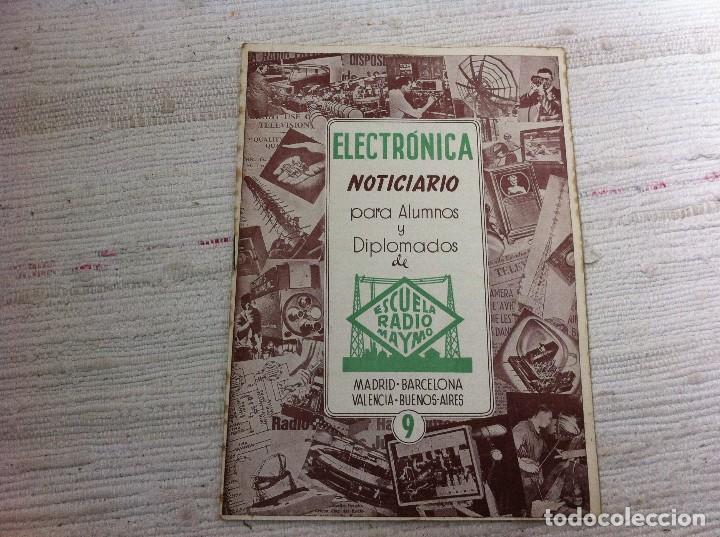 Collezionismo di Riviste e Giornali: REVISTA (ELECTR&Oacute;NICA. NOTICIARIO PARA ALUMNOS Y DIPLOMADOS DE ESCUELA RADIO MAYMO (N&ordm; 9)