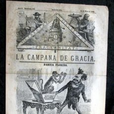 Coleccionismo de Revistas y Periódicos: LA CAMPANA DE GRACIA - ANY 3ER BATALLADA 102 - 31 DE MARS DE 1872