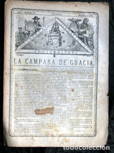 Coleccionismo de revistas y peri&oacute;dicos: LA CAMPANA DE GRACIA - ANY 3 BATALLADA 107 23 de Juny de 1872