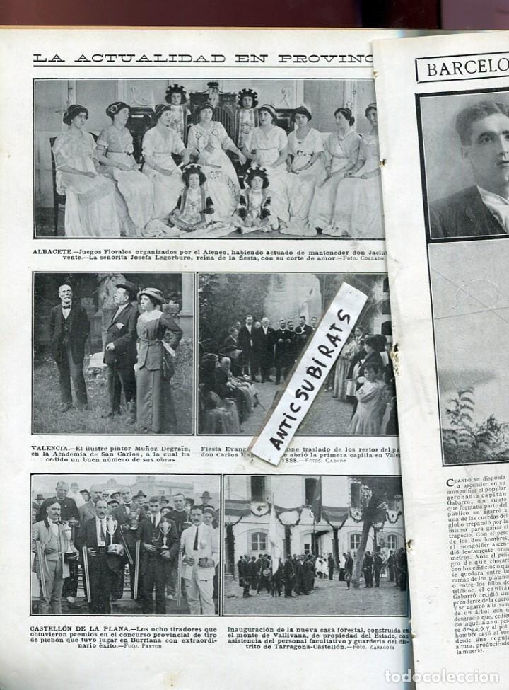 Collezionismo di Riviste e Giornali: REVISTA 1913 GLOBO CAPINTAN GABARRO ALBACETE MU&Ntilde;OZ DEGRAIN CARLOS HAGLUND EVANGELISTAS DE VALENCIA
