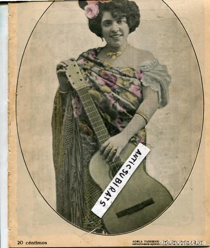 Coleccionismo de Revistas y Peri&oacute;dicos: REVISTA 1914 MUJER GUITARRISTA GUITARRA ALMACENES SAN PEDRO MUJERES REFUGIADAS DE OSTENDE BELGICA