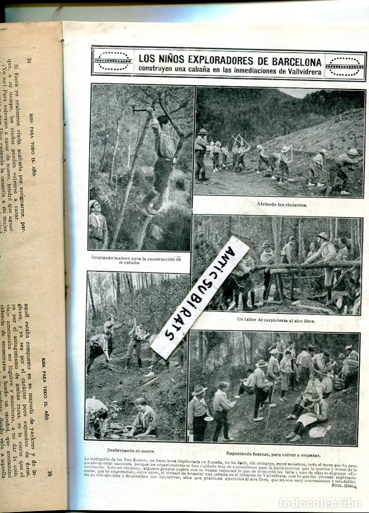 Collezionismo di Riviste e Giornali: REVISTA A&Ntilde;O 1915 EXPLORADORES BOY-SCOUTS EN VALLVIDRERA TUBERIAS DE CEMENTO BUTSEMS
