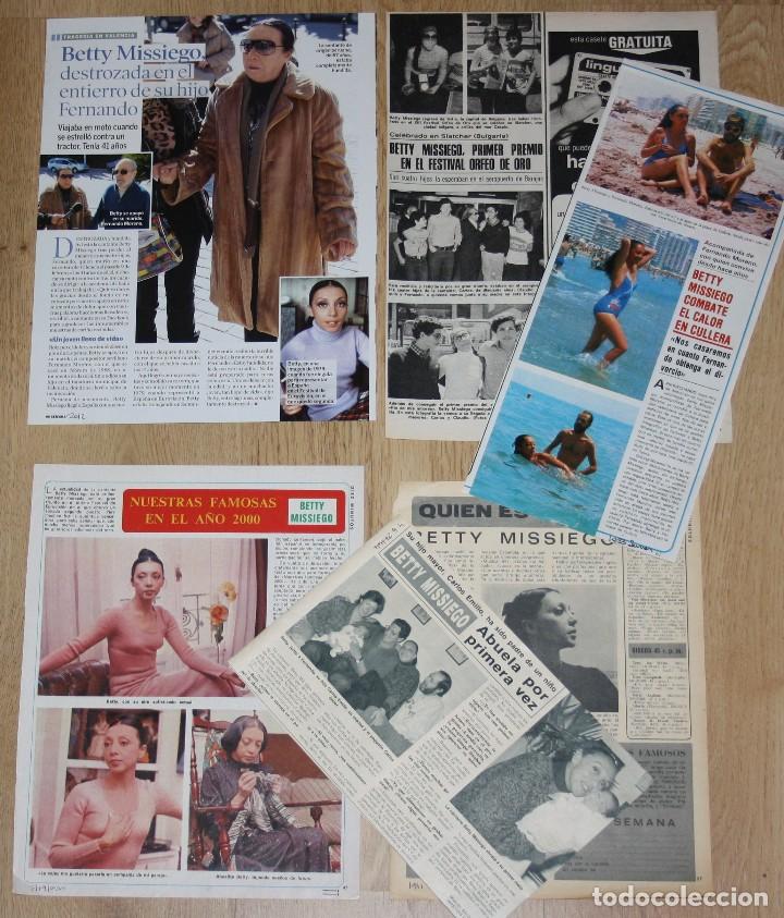 Coleccionismo de Revistas y Peri&oacute;dicos: BETTY MISSIEGO coleccion prensa 1970s fotos spanish clippings Eurovision 1979
