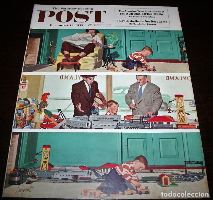 Coleccionismo de revistas y peri&oacute;dicos: REVISTA - THE SATURDAY EVENING POST - 19/DICIEMBRE/1953 - ILUSTRADOR PORTADA: DICK SARGENT