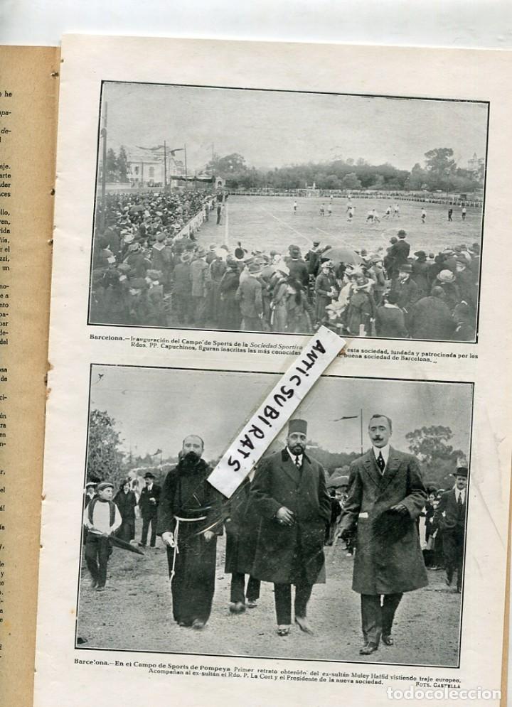 Coleccionismo de revistas y peri&oacute;dicos: REVISTA A&Ntilde;O 1915 CAMPO DE FUTBOL SPORTS DE SOCIEDAD SPORTIVA POMPEYA EN BARCLEONA IGUALADA