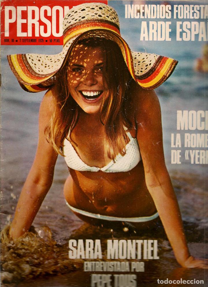 Coleccionismo de revistas y peri&oacute;dicos: REVISTA PERSONAS. N&ordm; 96. SARA MONTIEL, ENTREVISTADA POR PEPE TOUS. 7 SPBRE. 1975. (RF.MA)ST/B1