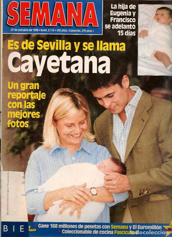 Coleccionismo de Revistas y Peri&oacute;dicos: SEMANA. N&ordm; 3115. REVISTA. 27 octubre 1999. (RF.MA)ST/B1