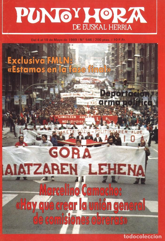 Coleccionismo de revistas y peri&oacute;dicos: Punto y Hora de euskal Herria. 546. Mayo de 1989