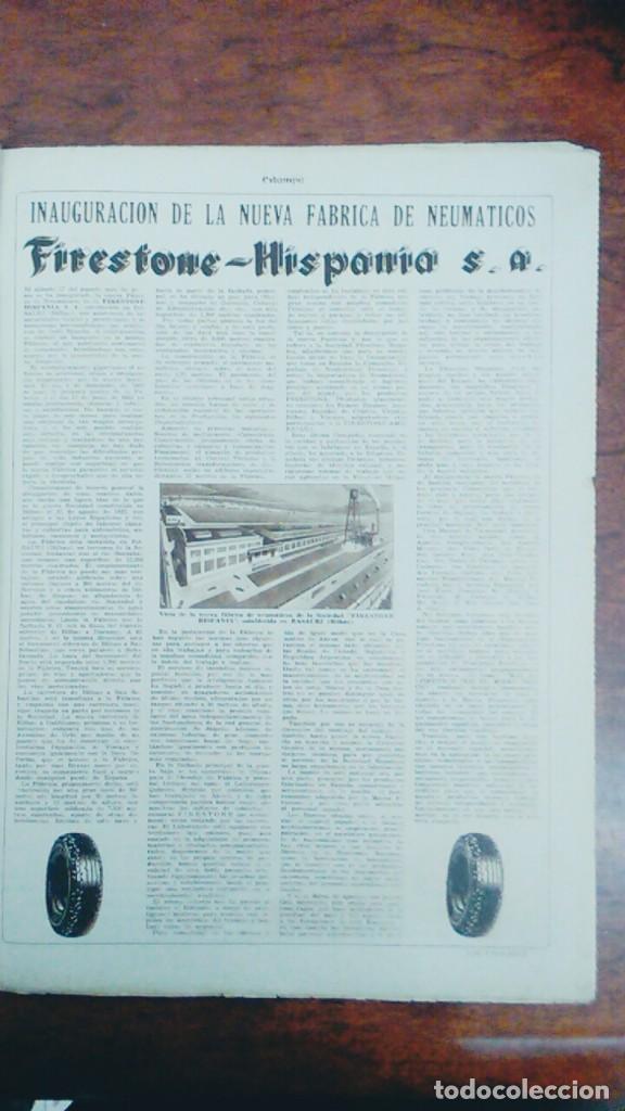 Collection Magazines and Newspapers: INAGURACION NUEVA FABRICA DE NEUMATICOS FIRESTONE-HISPANIA S.A BASAURI.HOJA A&Ntilde;O 1933