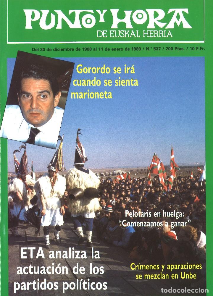 Coleccionismo de revistas y peri&oacute;dicos: Punto y Hora de Euskal Herria. 537. Enero 1989