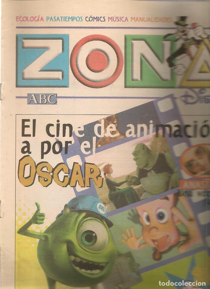 Coleccionismo de revistas y peri&oacute;dicos: REVISTA: ABC ZONA. N&ordm; 5. PASATIEMPOS, CONCURSOS...., CINE DE ANIMAC&Iacute;ON. 24 MARZO 2002. (RF.MA)ST/B2