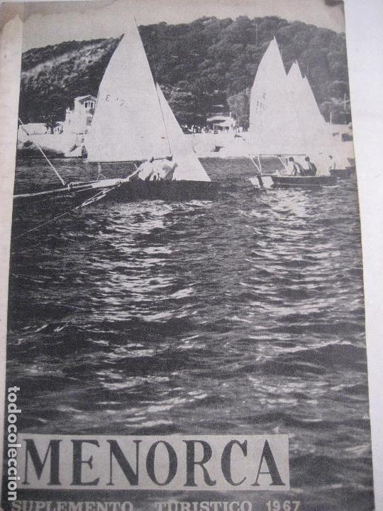 Coleccionismo de revistas y peri&oacute;dicos: Menorca. 1967. Suplemento turistico del Diario Menorca.