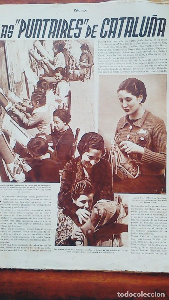 Coleccionismo de revistas y peri&oacute;dicos: LAS PUNTAIRES DE CATALUNYA SANTBOI LLOBREGAT PUNTES AL COIXI LLOBREGAT 3 HOJAS REVISTA A&Ntilde;O 1936