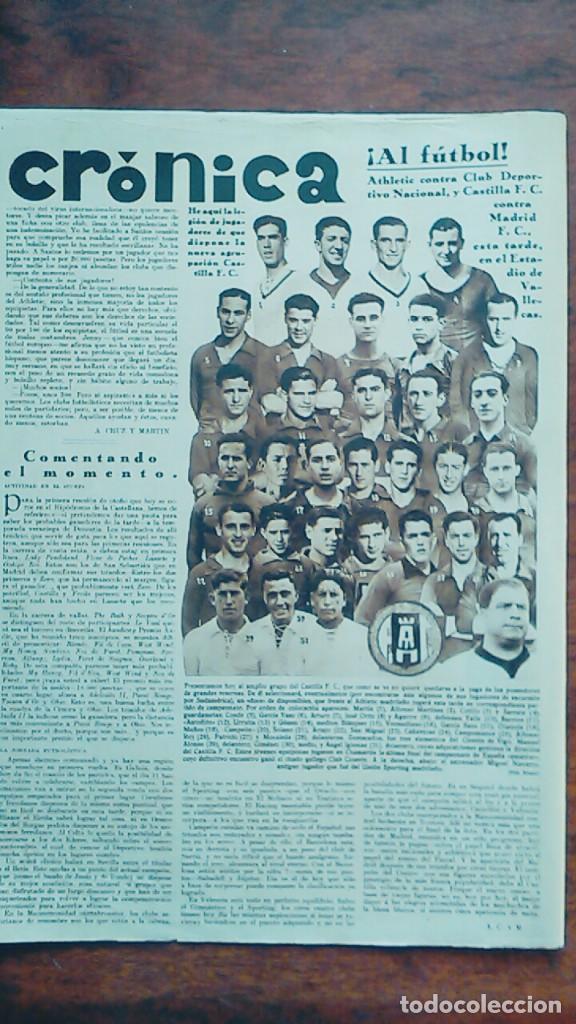 Collection Magazines and Newspapers: PLANTILLA CASTILLA F.C ATHLETIC MADRILE&Ntilde;O SELECCION MADRILE&Ntilde;A DE RUGBY 3 HOJAS A&Ntilde;O 1931