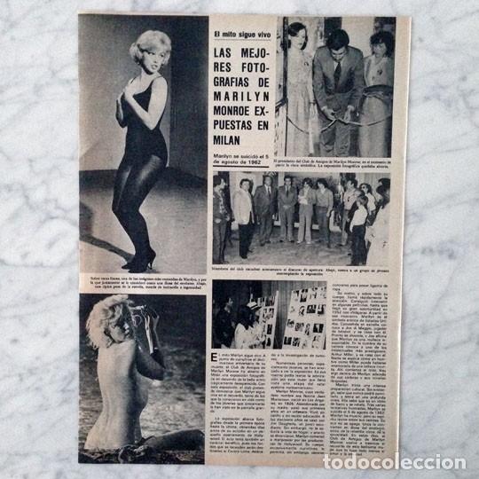 Coleccionismo de revistas y peri&oacute;dicos: REPORTAJE - MARILYN MONROE - EXPOSICI&Oacute;N FOTOGR&Aacute;FICA EN MIL&Aacute;N - 1980