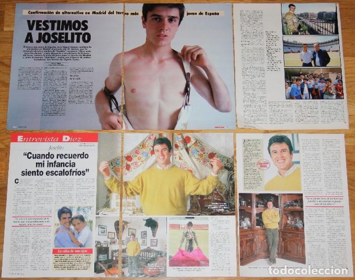 Coleccionismo de Revistas y Peri&oacute;dicos: JOSELITO lote prensa 1980s/90s spanish clippings Toros Torero Bullfighter photos