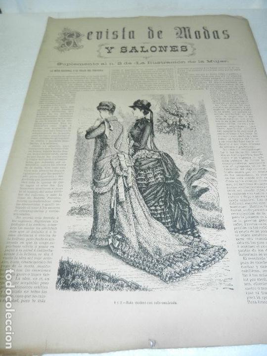 Colecionismo de Revistas e Jornais: REVISTA DE MODAS I SALONES BARCELONA SUPLEMENTO AL N 2 DE LA ILUSTRACI&Oacute;N DE LA MUJER.
