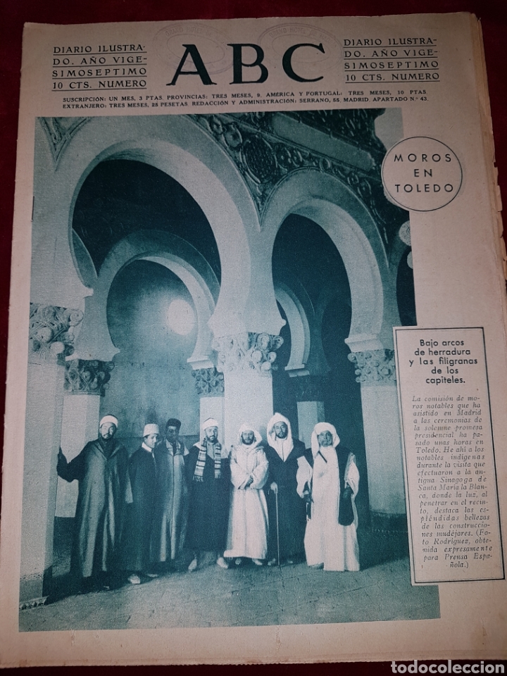 Coleccionismo de Revistas y Peri&oacute;dicos: ABC Moros en Toledo 19 diciembre 1931
