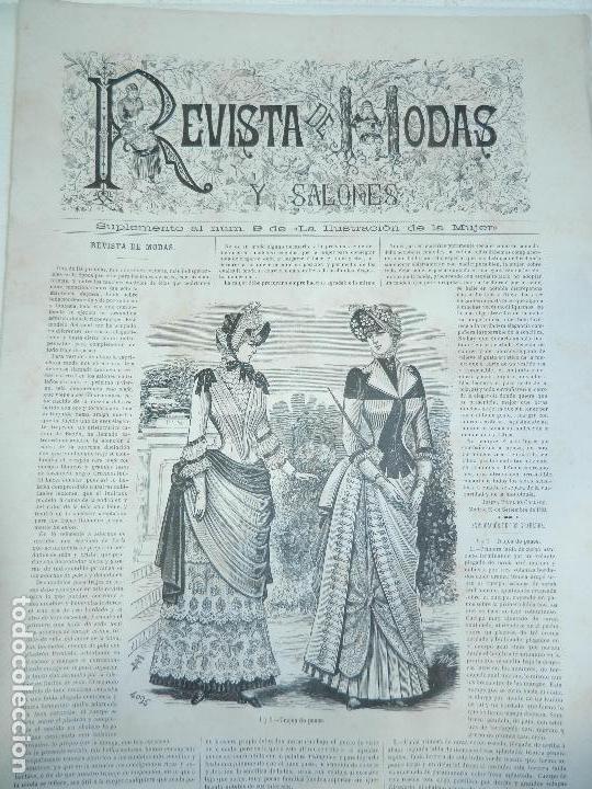 Collection Magazines and Newspapers: REVISTA DE MODAS I SALONES BARCELONA SUPLEMENTO AL N 9 DE LA ILUSTRACI&Oacute;N DE LA MUJER.