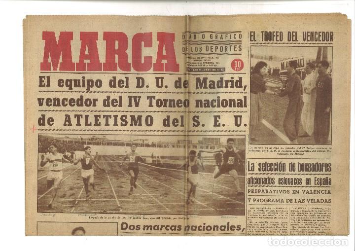 Collectionnisme de Revues et Journaux: MARCA DIARIO GR&Aacute;FICO DE LOS DEPORTES. A&Ntilde;O III-MADRID, 6 DE ABRIL 1944. N&ordm;.425