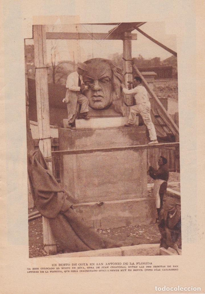 Sammeln von Zeitschriften und Zeitungen: * MADRID * Busto de Goya, obra de Juan Crist&oacute;bal en San Antonio de la Florida - 1933
