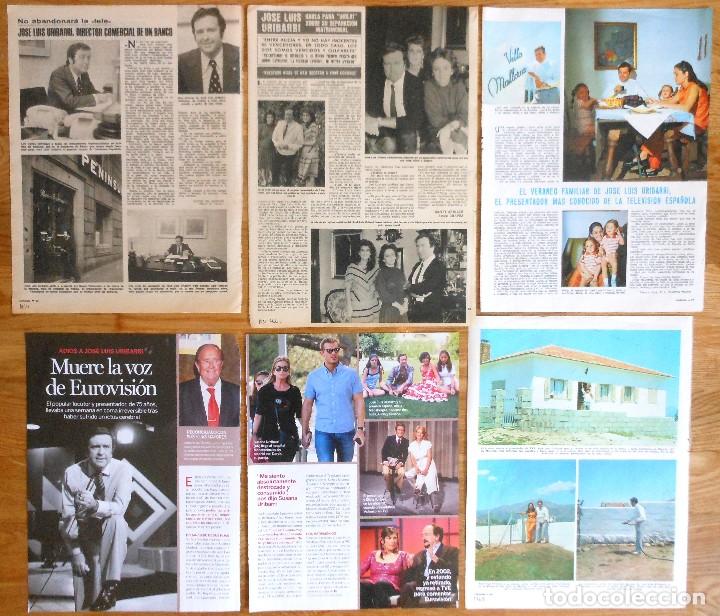 Coleccionismo de Revistas y Peri&oacute;dicos: JOSE LUIS URIBARRI lote de prensa 1960s/10s fotos clippings tve eurovision