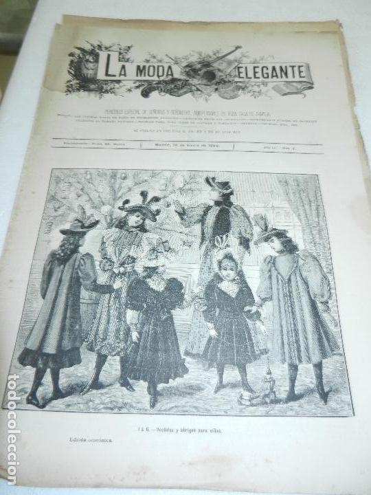 Collection Magazines and Newspapers: REVISTA LA MODA ELEGANTE A&Ntilde;O LII MADRID 14 DE ENERO DE 1893 N. 2.