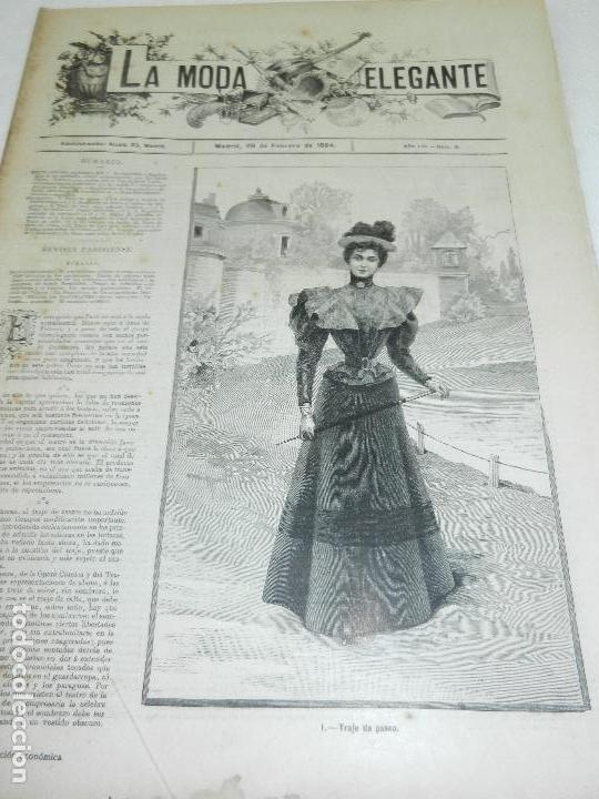 Collection Magazines and Newspapers: REVISTA LA MODA ELEGANTE A&Ntilde;O LIII MADRID 28 DE FEBRERO DE 1894 N.8