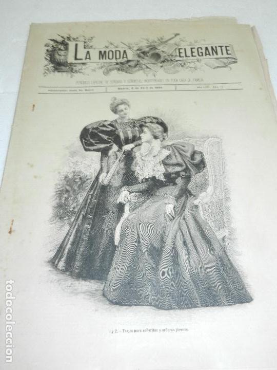 Collection Magazines and Newspapers: REVISTA LA MODA ELEGANTE A&Ntilde;O LIV MADRID 6 DE ABRIL DE 1895 N. 13