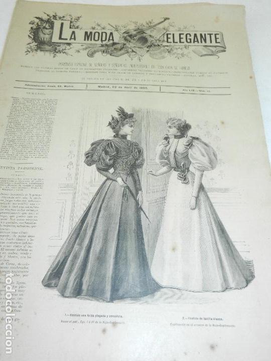 Collezionismo di Riviste e Giornali: REVISTA LA MODA ELEGANTE A&Ntilde;O LIV MADRID 22 DE ABRIL DE 1895 N. 15