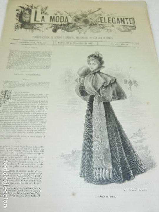 Collezionismo di Riviste e Giornali: REVISTA LA MODA ELEGANTE A&Ntilde;O LIII MADRID 30 DE DICIEMBRE DE 1894 N. 48