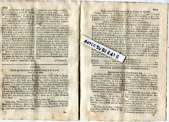 Collezionismo di Riviste e Giornali: DIARIO DE BARCELONA A&Ntilde;O 1794 COMERCIO CON COLOMBIA HONDURAS URUGUAY CHILE PERU FILIPINAS GUAYANA