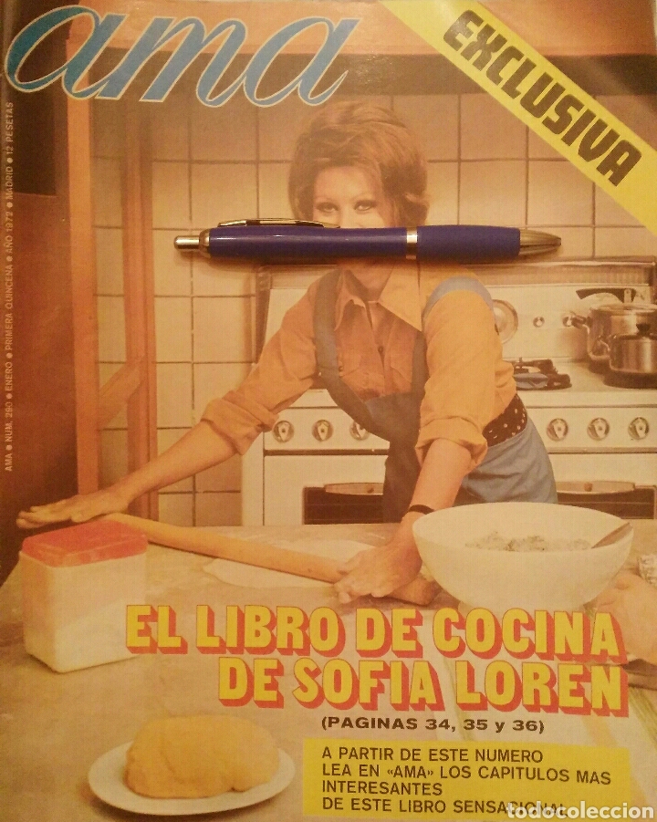 Coleccionismo de revistas y peri&oacute;dicos: Revista Ama 290 (1972) Especial el libro de cocina de Sof&iacute;a Loren