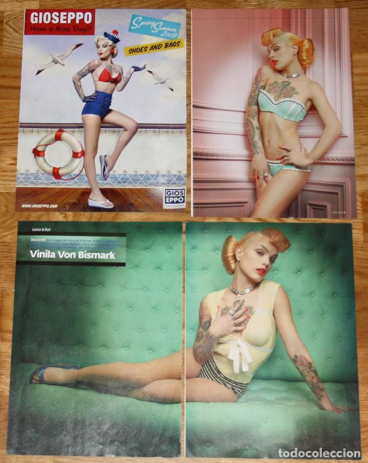 Collection Magazines and Newspapers: VINILA VON BISMARK lote prensa sexy fotos spanish clippings Pinup burlesque